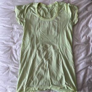 Lululemon running top in neon yellow/green